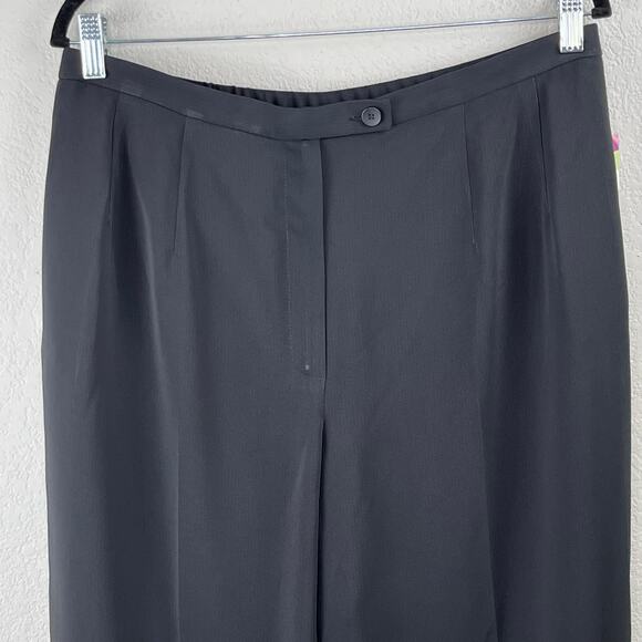 Kathy Levine by Request Black Straight Dress Slacks Pants Lined New Petite Large - Picture 4 of 13